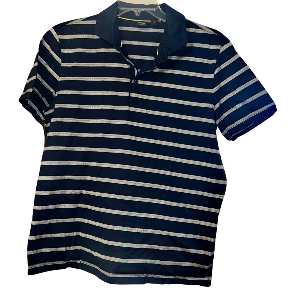 Hugo Boss Men’s XL Navy and White Striped Polo - Picture 4 of 9